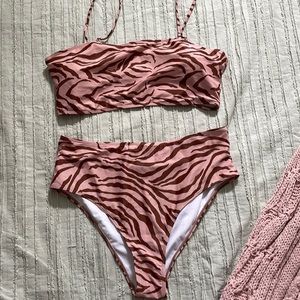 SHEIN zebra swim bikini 2XL